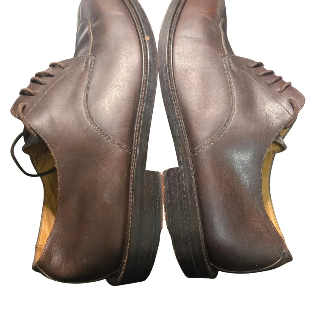 John Wood Shoemaker Mens Sz 13 Brown Norwegian Split Toe Dress Shoes COUSU